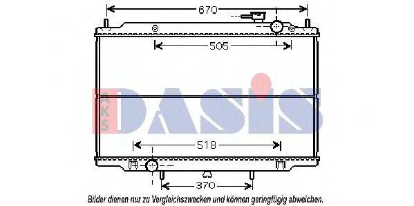 AKS DASIS DN2266 Радіатор, охолодження двигуна