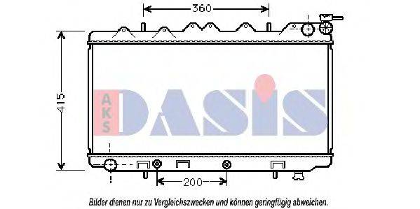 AKS DASIS DN2125 Радіатор, охолодження двигуна