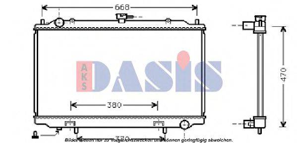 AKS DASIS DN2188 Радіатор, охолодження двигуна