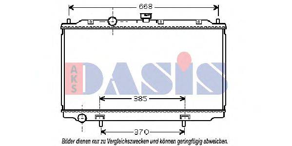 AKS DASIS DN2221 Радіатор, охолодження двигуна