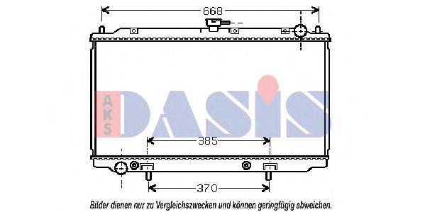 AKS DASIS DN2222 Радіатор, охолодження двигуна