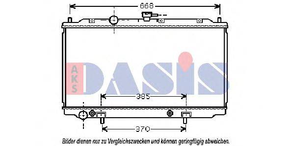 AKS DASIS DN2223 Радіатор, охолодження двигуна
