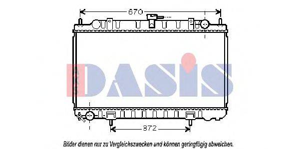 AKS DASIS DN2244 Радіатор, охолодження двигуна