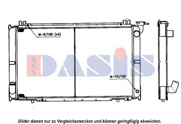 AKS DASIS DN2316 Радіатор, охолодження двигуна