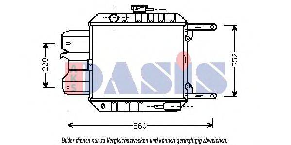 AKS DASIS DN2012 Радіатор, охолодження двигуна