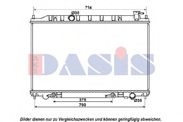 AKS DASIS DN2295 Радіатор, охолодження двигуна
