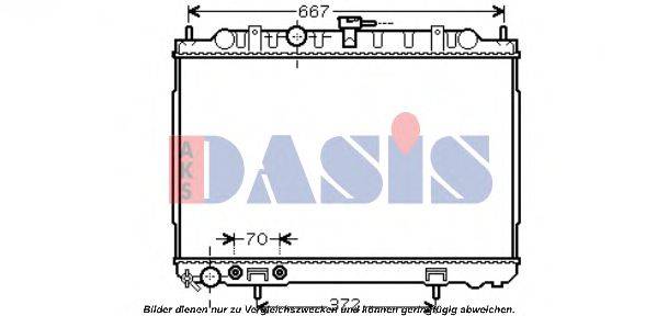 AKS DASIS DN2239 Радіатор, охолодження двигуна