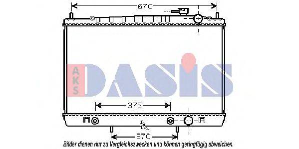 AKS DASIS DN2242 Радіатор, охолодження двигуна