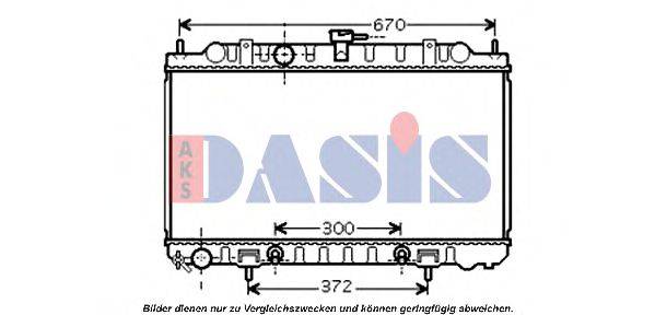 AKS DASIS dn2289 Радіатор, охолодження двигуна