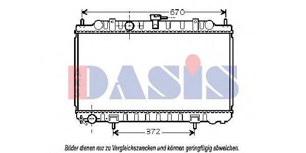 AKS DASIS DN2245 Радіатор, охолодження двигуна