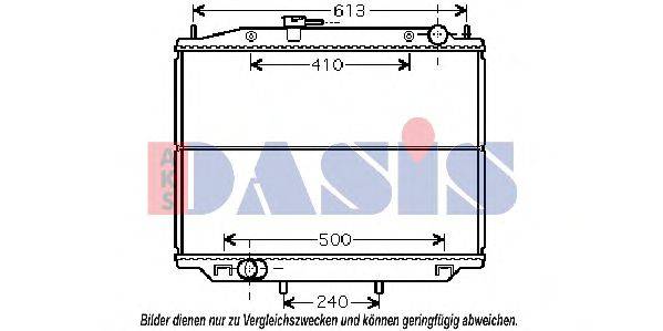 AKS DASIS DN2265 Радіатор, охолодження двигуна