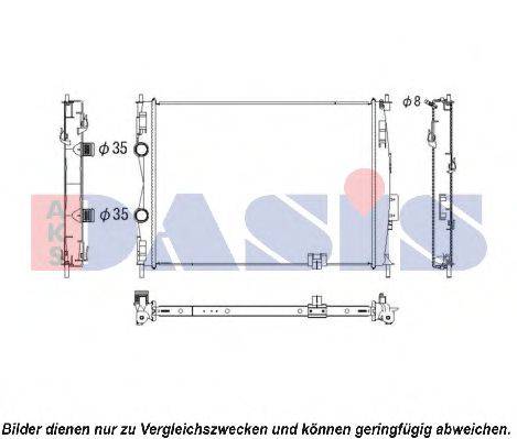 AKS DASIS DNA2280 Радіатор, охолодження двигуна