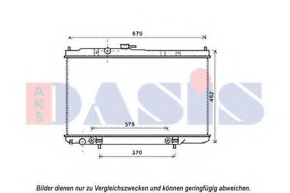 AKS DASIS DN2353 Радіатор, охолодження двигуна