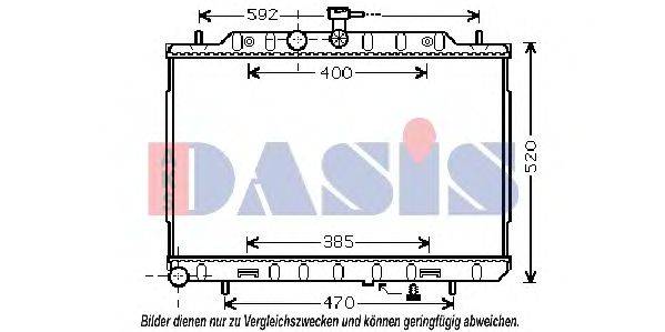AKS DASIS DN2294 Радіатор, охолодження двигуна
