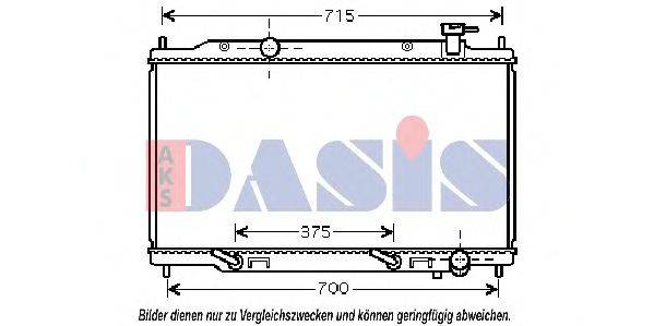 AKS DASIS DN2319 Радіатор, охолодження двигуна