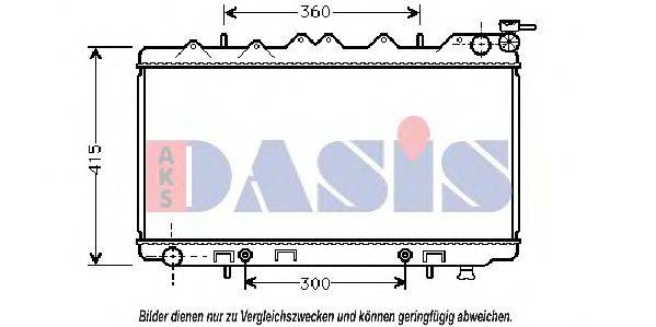 AKS DASIS DN2137 Радіатор, охолодження двигуна
