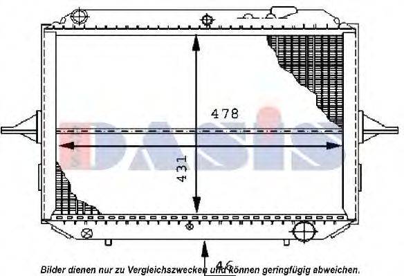 AKS DASIS 1604001 Радіатор, охолодження двигуна