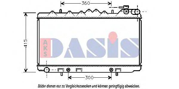 AKS DASIS DN2093 Радіатор, охолодження двигуна