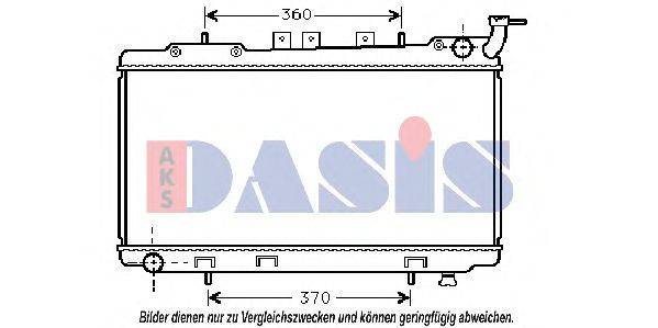 AKS DASIS DN2176 Радіатор, охолодження двигуна