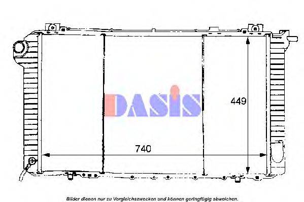 AKS DASIS 1608201 Радіатор, охолодження двигуна