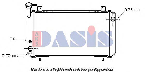 AKS DASIS DN2054 Радіатор, охолодження двигуна