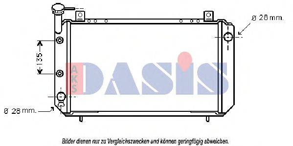 AKS DASIS DN2086 Радіатор, охолодження двигуна