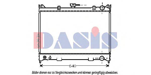 AKS DASIS 1614001 Радіатор, охолодження двигуна