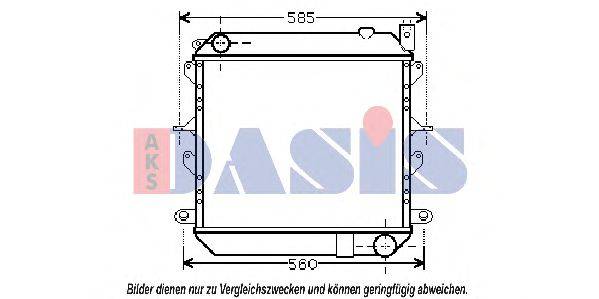 AKS DASIS DN2310 Радіатор, охолодження двигуна