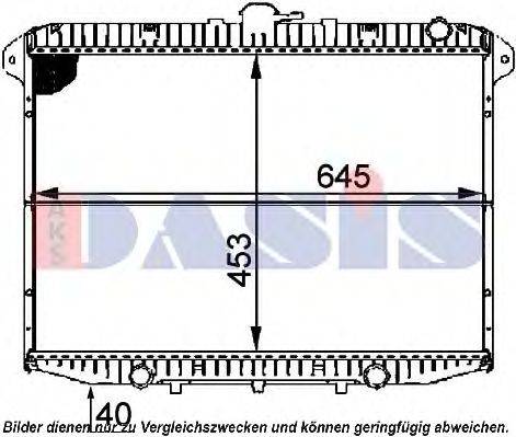 AKS DASIS 1623101 Радіатор, охолодження двигуна