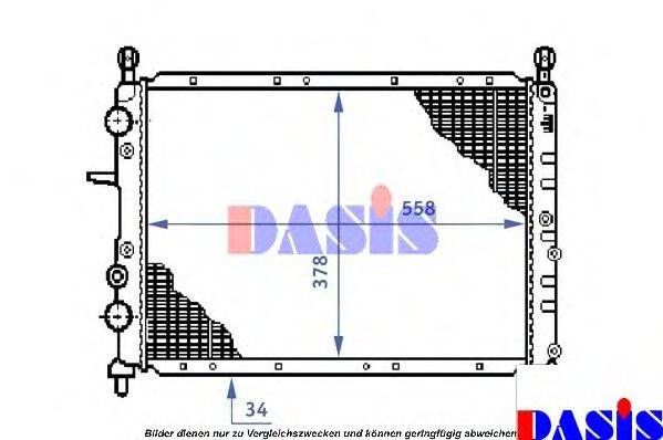 AKS DASIS 1700001 Радіатор, охолодження двигуна