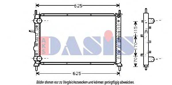 AKS DASIS FT2231 Радіатор, охолодження двигуна