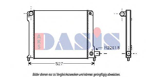AKS DASIS FT2123 Радіатор, охолодження двигуна