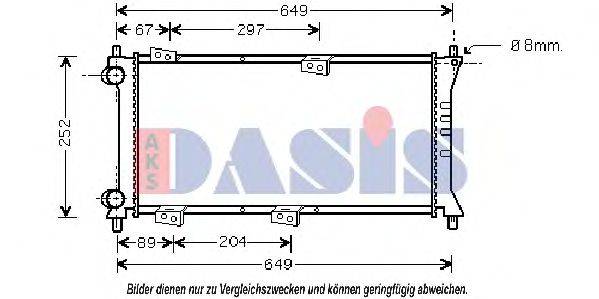 AKS DASIS FT2258 Радіатор, охолодження двигуна