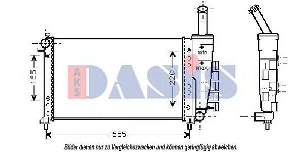 AKS DASIS FTA2275 Радіатор, охолодження двигуна