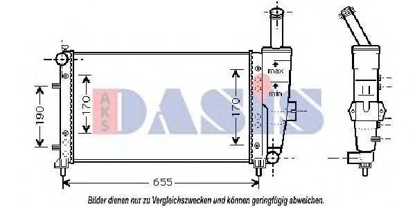 AKS DASIS FTA2281 Радіатор, охолодження двигуна