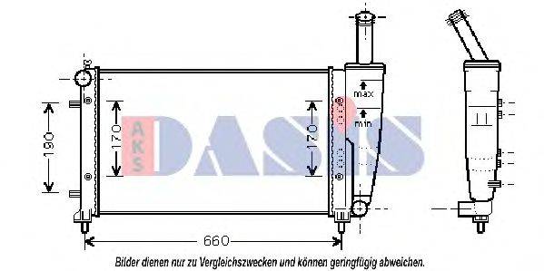 AKS DASIS FT2290 Радіатор, охолодження двигуна