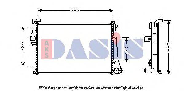 AKS DASIS FTA2279 Радіатор, охолодження двигуна