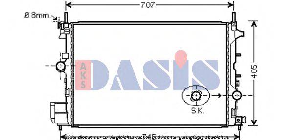 AKS DASIS FT2338 Радіатор, охолодження двигуна