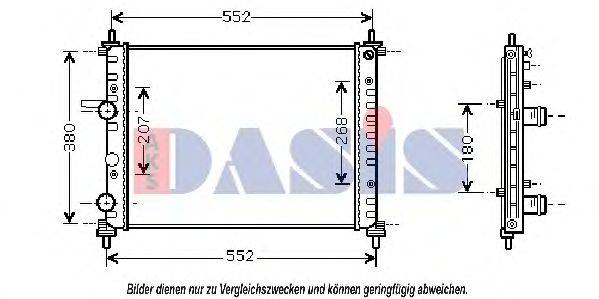 AKS DASIS FT2317 Радіатор, охолодження двигуна