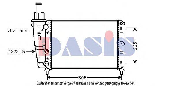 AKS DASIS FT2138 Радіатор, охолодження двигуна