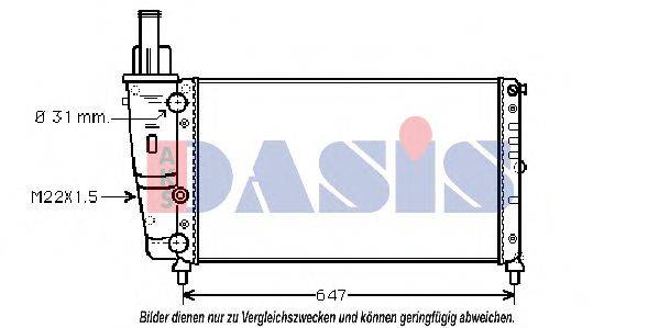 AKS DASIS FT2141 Радіатор, охолодження двигуна