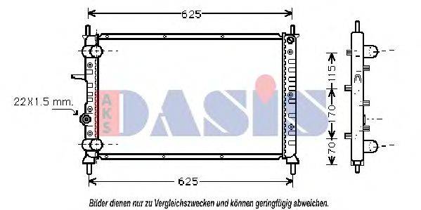 AKS DASIS FT2188 Радіатор, охолодження двигуна