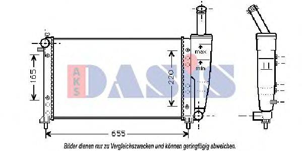 AKS DASIS FT2218 Радіатор, охолодження двигуна