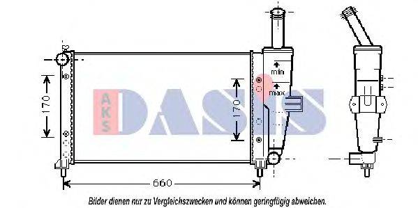 AKS DASIS FT2209 Радіатор, охолодження двигуна
