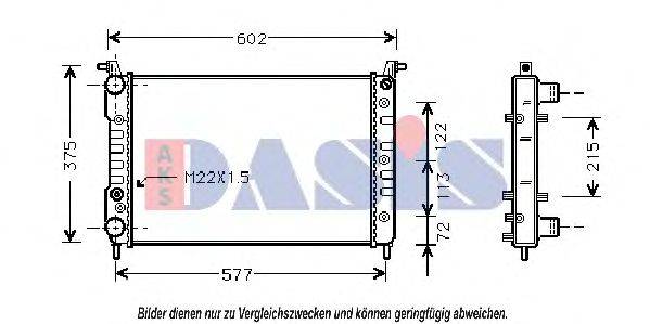 AKS DASIS FT2224 Радіатор, охолодження двигуна