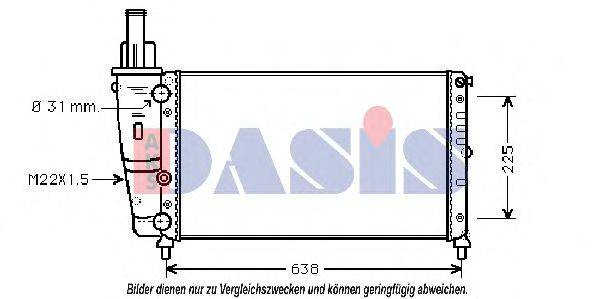 AKS DASIS 1715801 Радіатор, охолодження двигуна