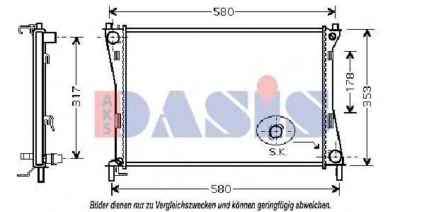 AKS DASIS FD2325 Радіатор, охолодження двигуна