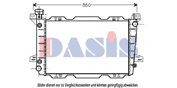 AKS DASIS 1800551 Радіатор, охолодження двигуна