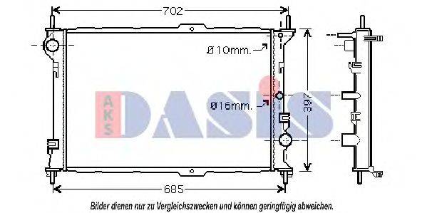 AKS DASIS FD2381 Радіатор, охолодження двигуна