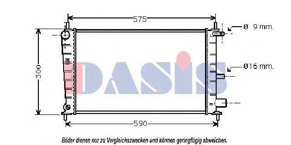 AKS DASIS FD2217 Радіатор, охолодження двигуна